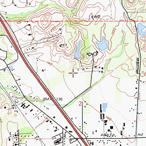 Topographic Map of Las Robles Park, CA