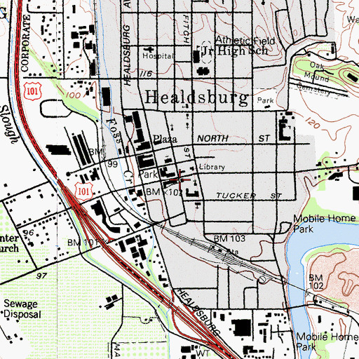 Topographic Map of Morse Hospital (historical), CA