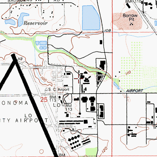 Topographic Map of North County Detention Center, CA