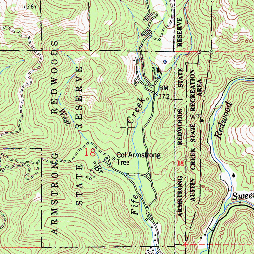 Topographic Map of Pioneer Trail, CA