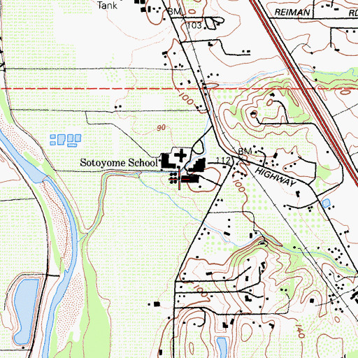 Topographic Map of Piper Sonoma Cellars, CA