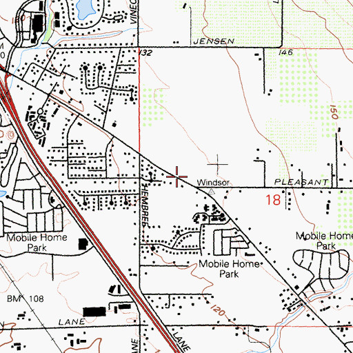 Topographic Map of Pleasant Avenue Park, CA