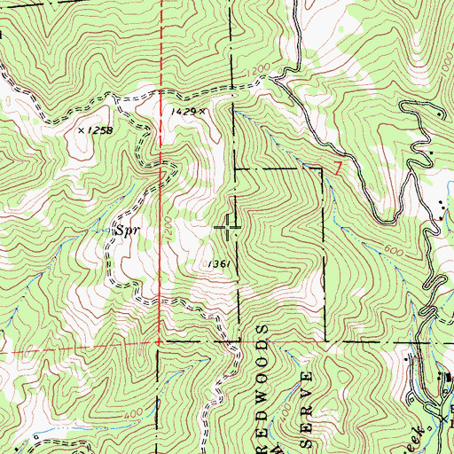 Topographic Map of Pool Ridge Trail, CA