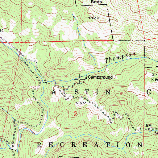 Topographic Map of Tom King Trail Camp, CA
