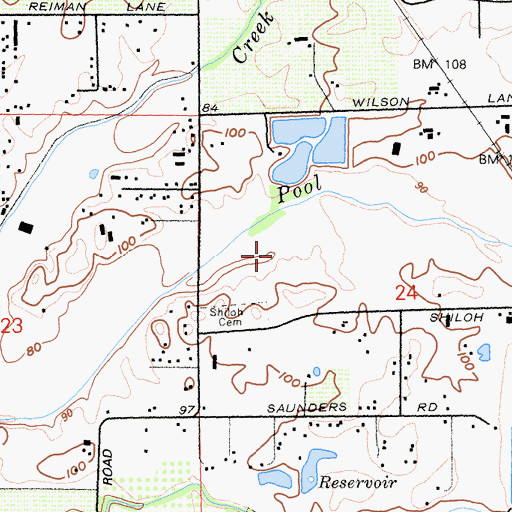 Topographic Map of Windsor Golf Club, CA