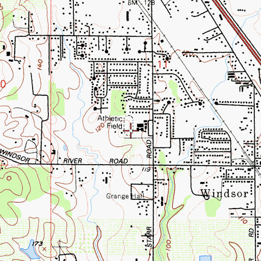 Topographic Map of Windsor Immersion School, CA