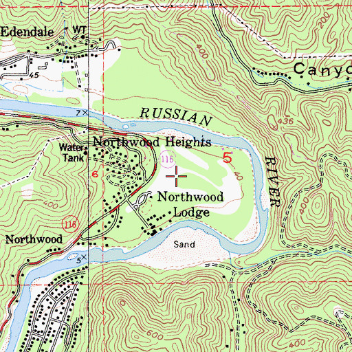 Topographic Map of Northwood Golf Course, CA