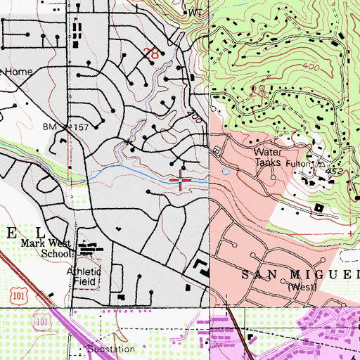 Topographic Map of Wikiup Golf Course, CA