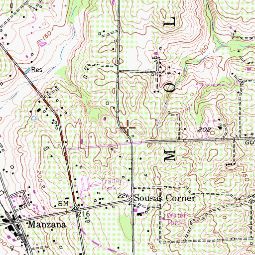 Topographic Map of Dehlinger Winery, CA