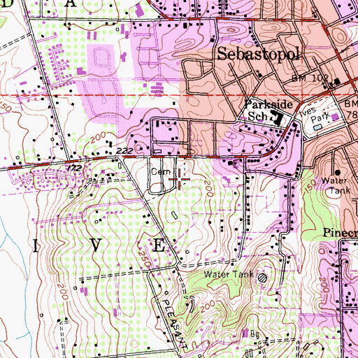 Topographic Map of Gold Ridge Farm, CA