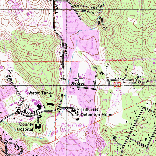 Topographic Map of Hidden Valley Elementary School, CA