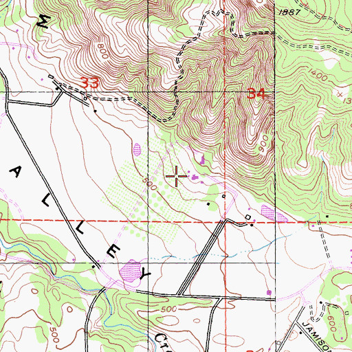 Topographic Map of Matanzas Creek Winery, CA
