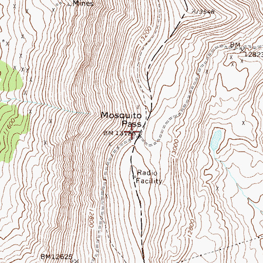 Topographic Map of Mosquito Pass, CO