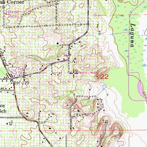 Topographic Map of Sebastopol Golf Course, CA