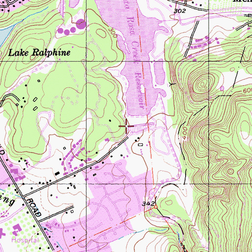 Topographic Map of South Saddle Dam, CA