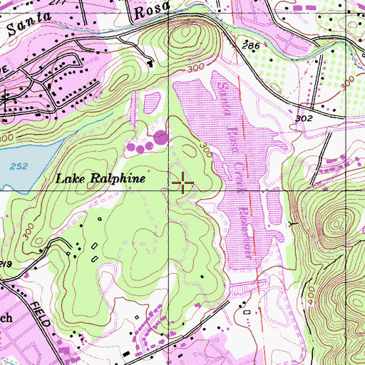 Topographic Map of Spring Lake Park, CA