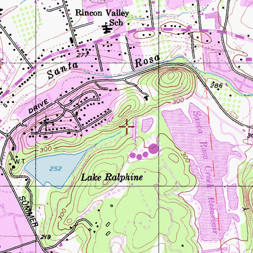 Topographic Map of West Saddle Dam, CA