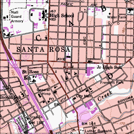 Topographic Map of Apostolic Bible Church, CA