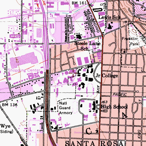 Topographic Map of Bussman Hall, CA