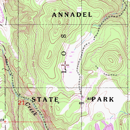 Topographic Map of False Lake Meadow, CA