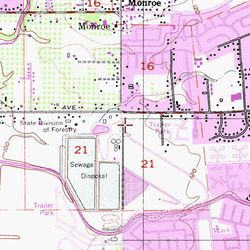 Topographic Map of Finley Community Park, CA