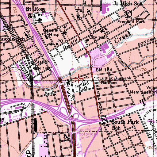 Topographic Map of Foursquare Gospel Church, CA