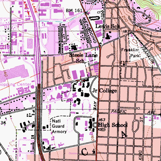 Topographic Map of Jesse Peter Memorial Museum, CA