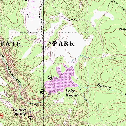 Topographic Map of Lake Trail, CA