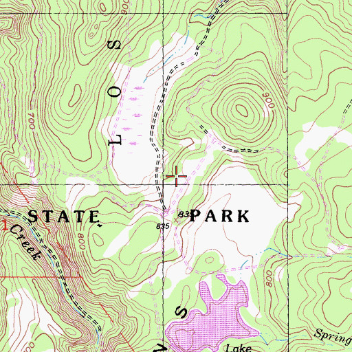 Topographic Map of Live Oak Trail, CA