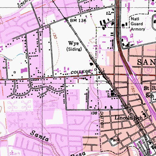 Topographic Map of Open Door Community Church, CA