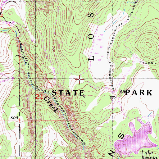 Topographic Map of Rough Go Trail, CA