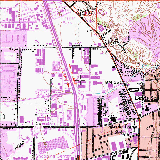Topographic Map of Sonoma County Administration Center, CA