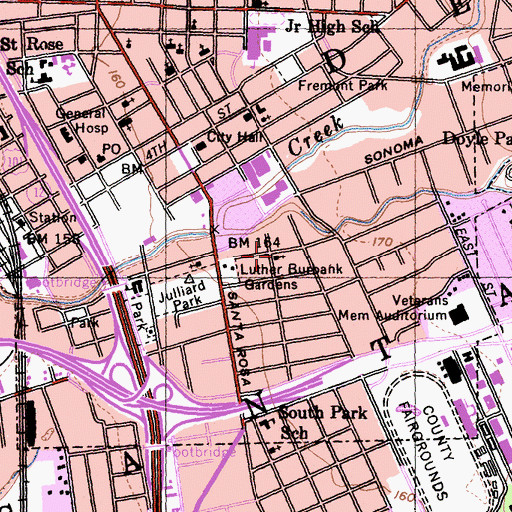 Topographic Map of United Pentecostal Church, CA