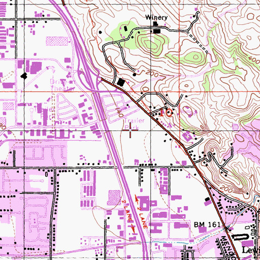 Topographic Map of Kaiser Permanente Santa Rosa Medical Center, CA