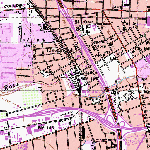 Topographic Map of Railroad Park, CA