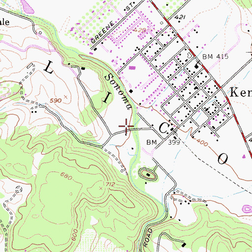 Topographic Map of Alder Park, CA