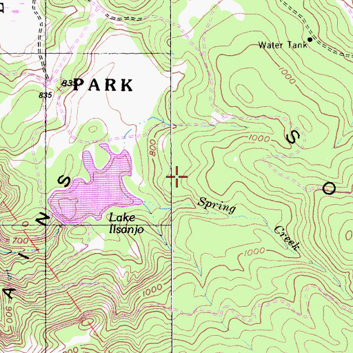 Topographic Map of Annadel State Park, CA