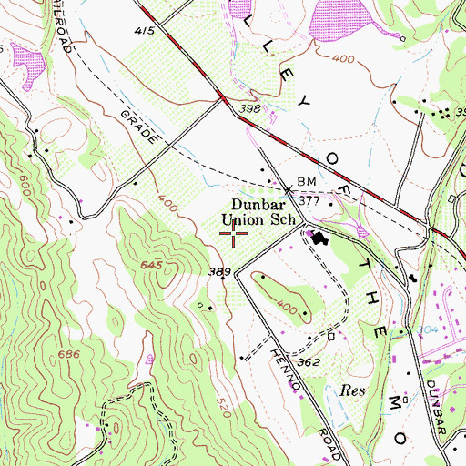 Topographic Map of Grand Cru Vineyards, CA