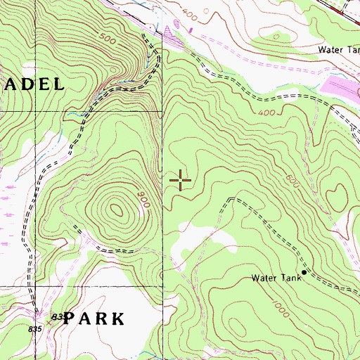 Topographic Map of Louis Trail, CA