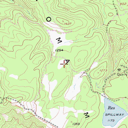Topographic Map of Marsh Trail, CA