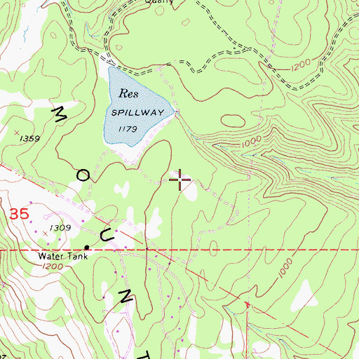 Topographic Map of Pig Flat Trail, CA