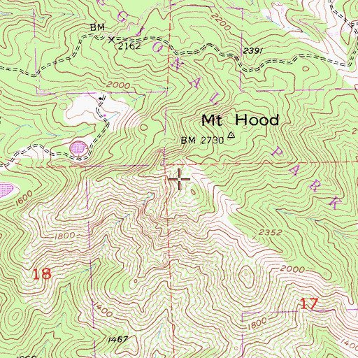 Topographic Map of Pine Flat Picnic Area, CA