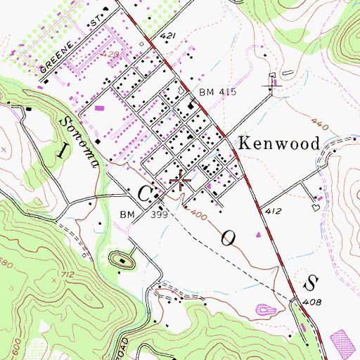 Topographic Map of Plaza Park, CA