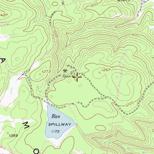 Topographic Map of Rhyolite Trail, CA