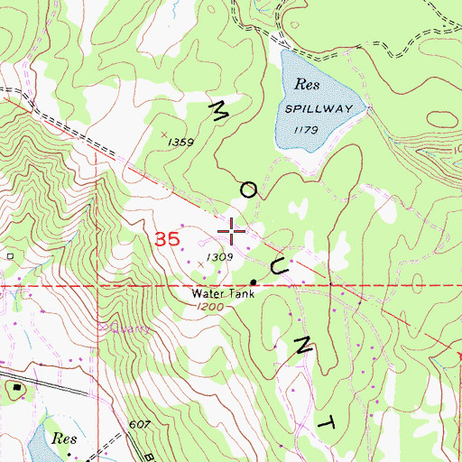 Topographic Map of Ridge Trail, CA