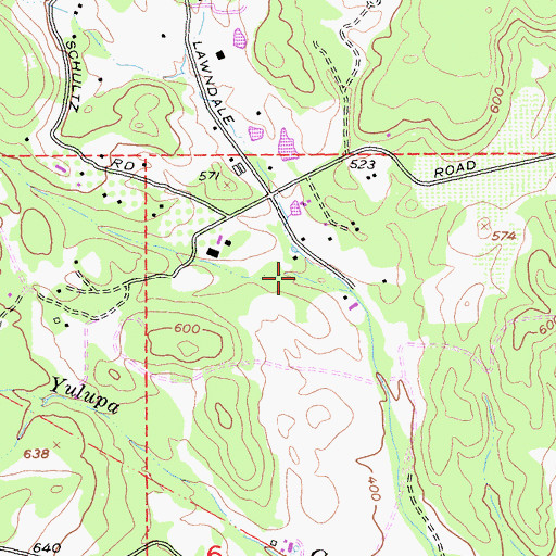 Topographic Map of Schultz Canyon, CA