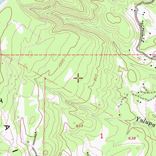 Topographic Map of Schultz Trail, CA