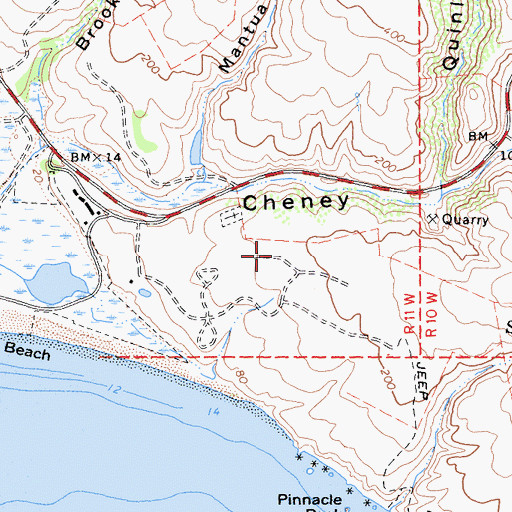 Topographic Map of Bodega Harbor Golf Links, CA
