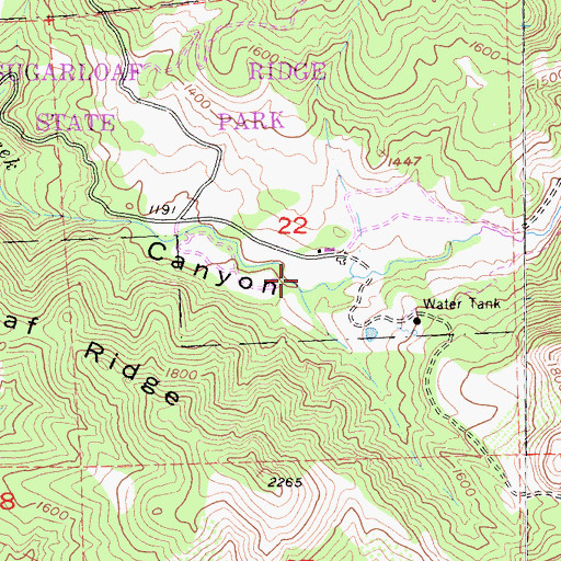 Topographic Map of Creekside Nature Trail, CA