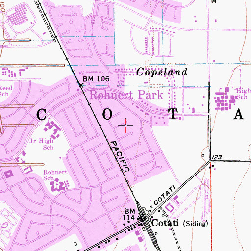 Topographic Map of Caterpillar Park, CA